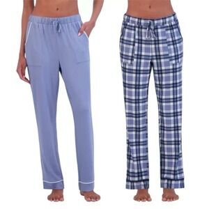 LUCKY BRAND Lounge Pajama Pants Sz XL Blue Plaid 2 Pair Pack Loungewear PJs NWT